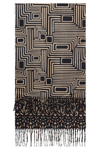 Smashed Lemon Black/Camel scarf