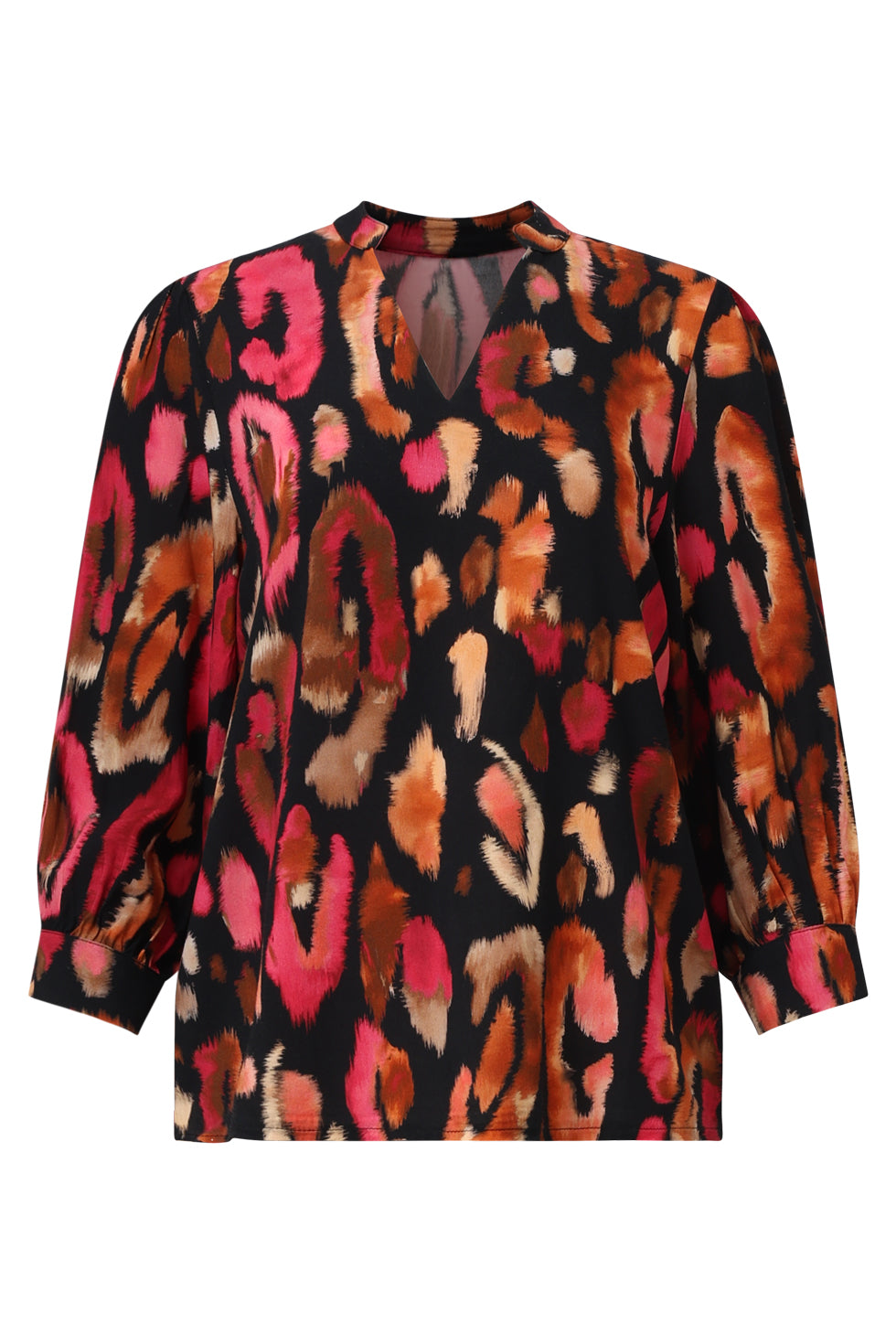 Smashed Lemon Black & Pink Animal top