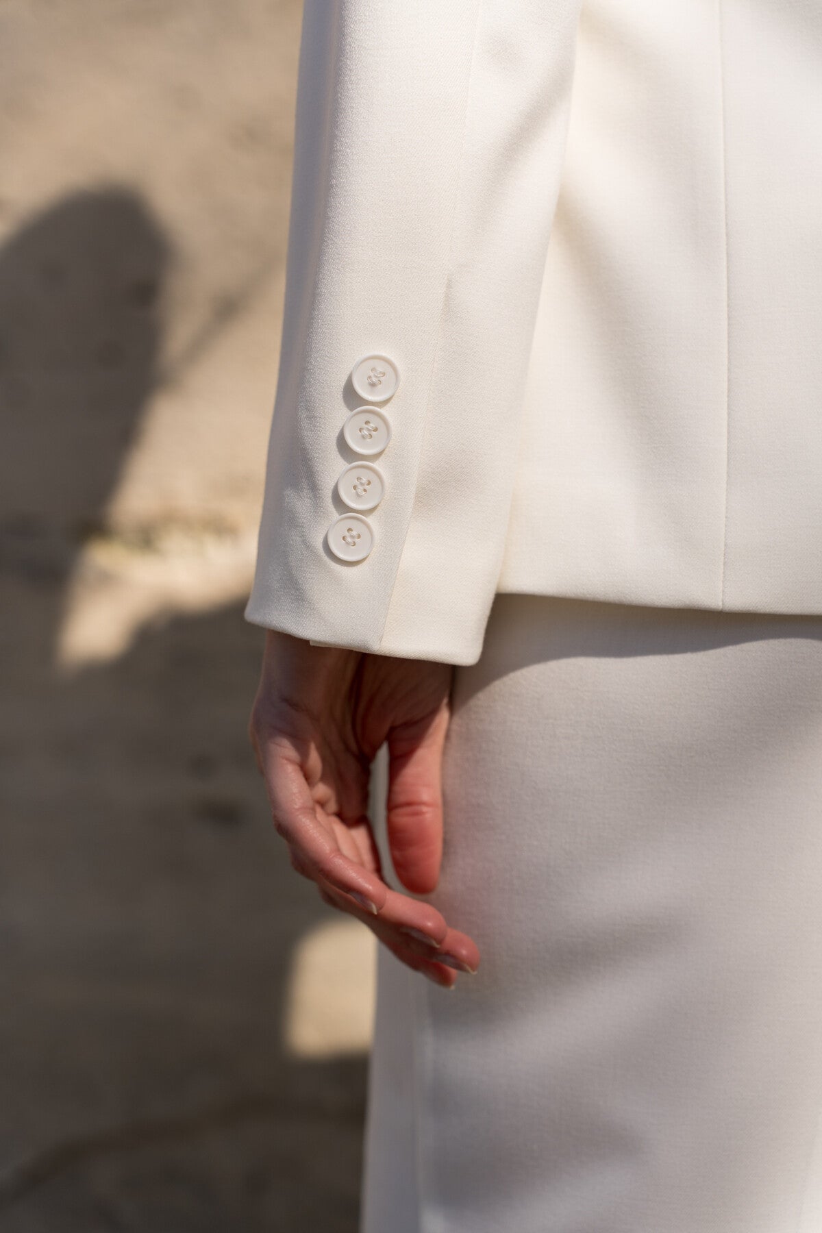 Heather curved tailored jacket