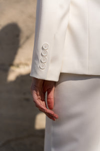 Heather curved tailored jacket