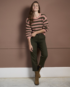 Surkana Khaki Straight Trousers