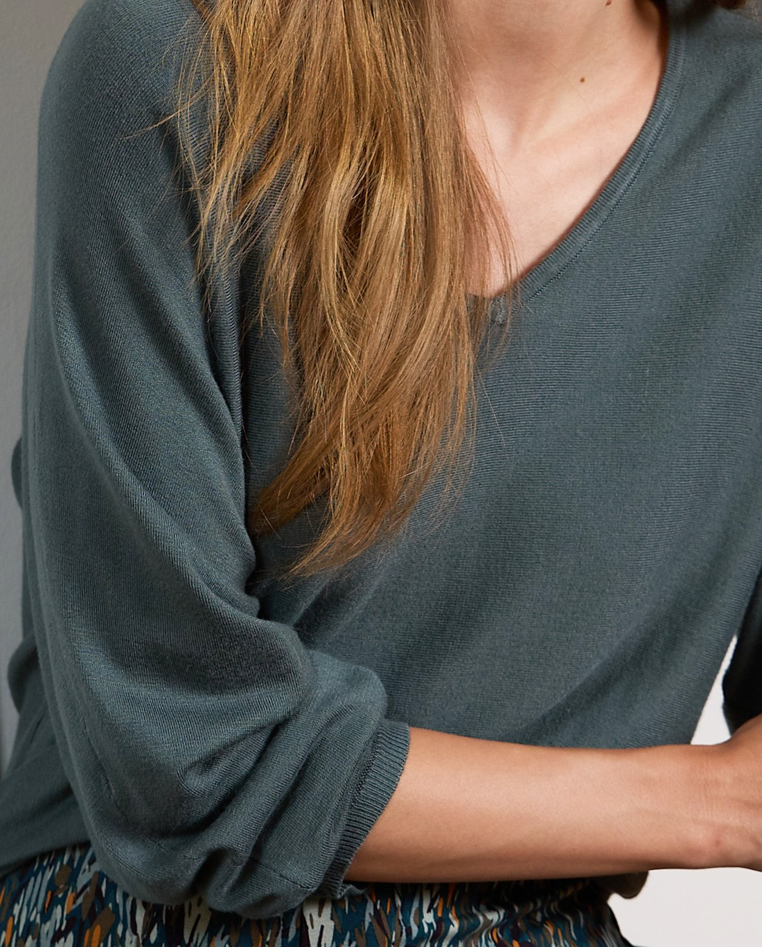 Surkana Batwing Muted Teal Jumper
