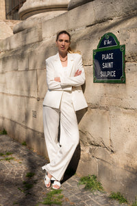 Heather curved tailored jacket