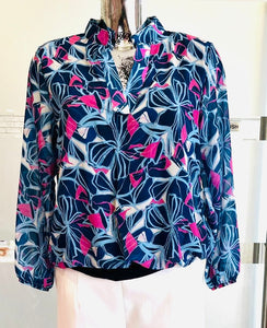 Bella Band in navy/pink print