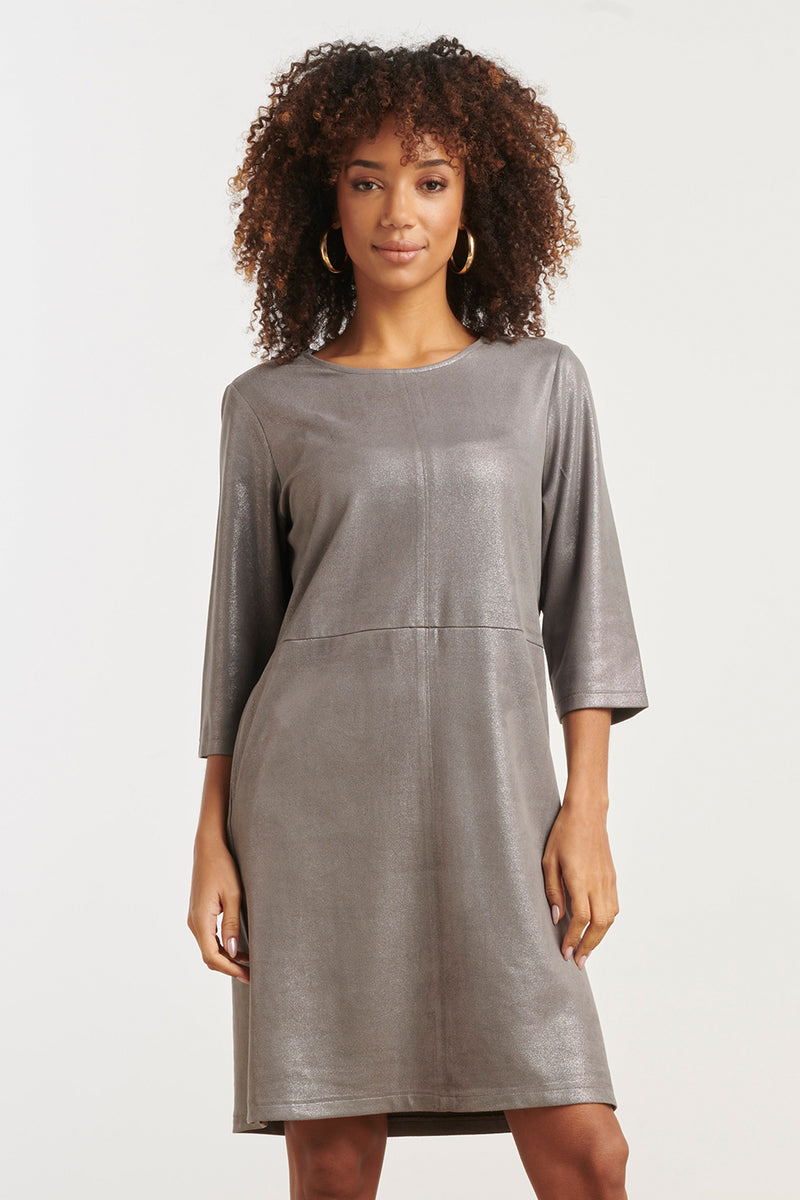Smashed Lemon Faux Suede Dress