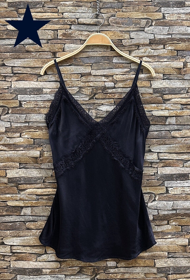 Choklate lace camisole navy