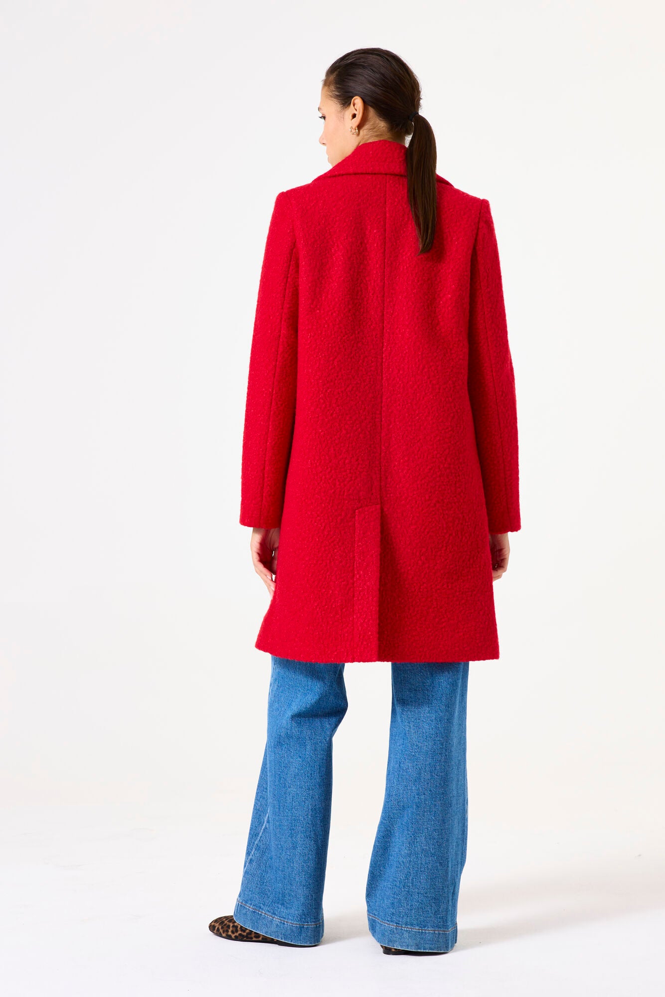 Garcia Red Boucle Coat