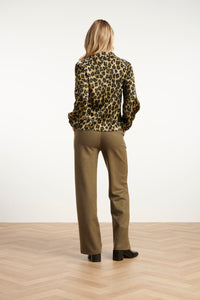Smashed Lemon Animal print satin shirt