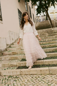 CREAM Eta Tulle Skirt pink