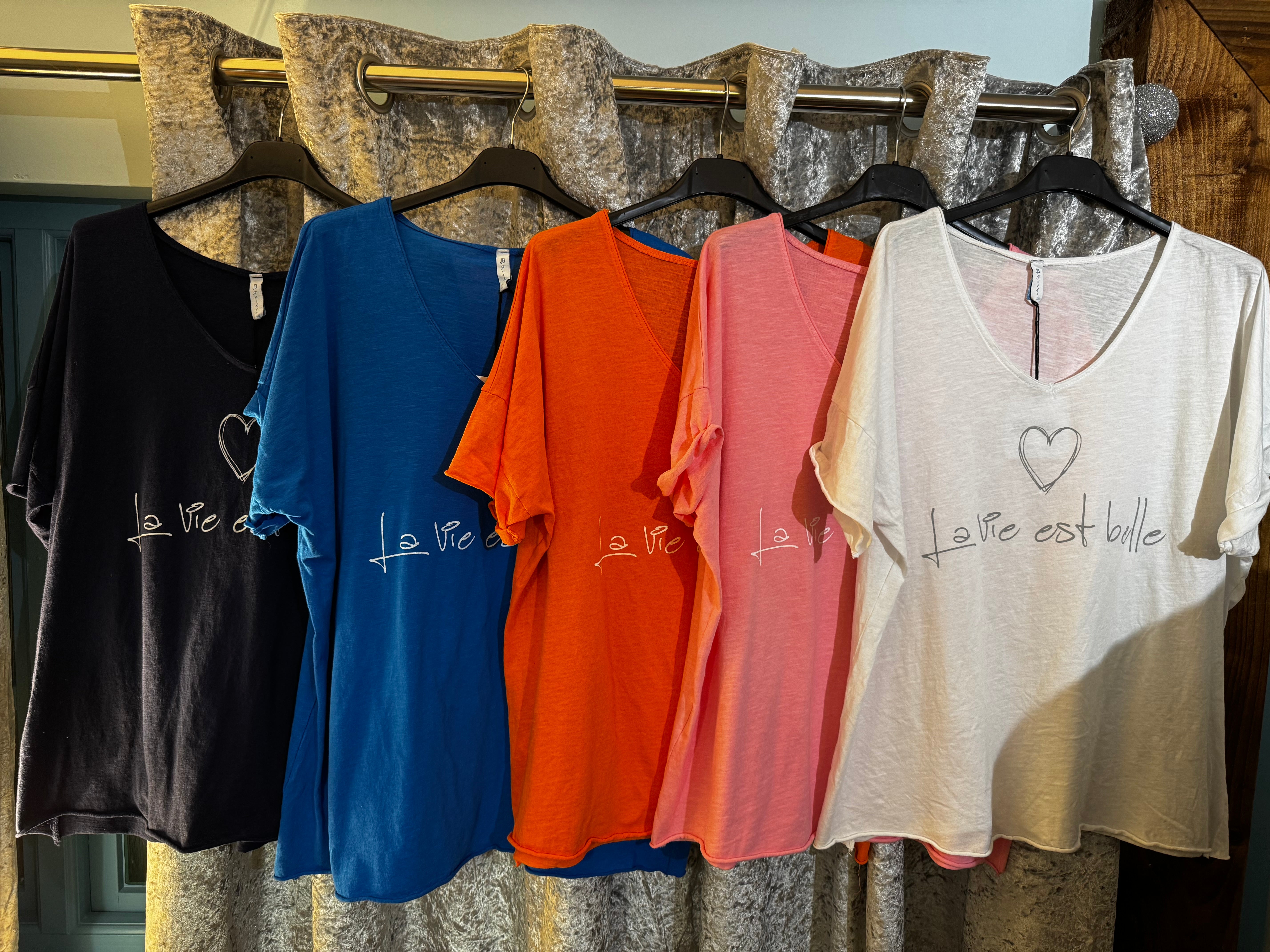 T-shirt top in Cobalt
