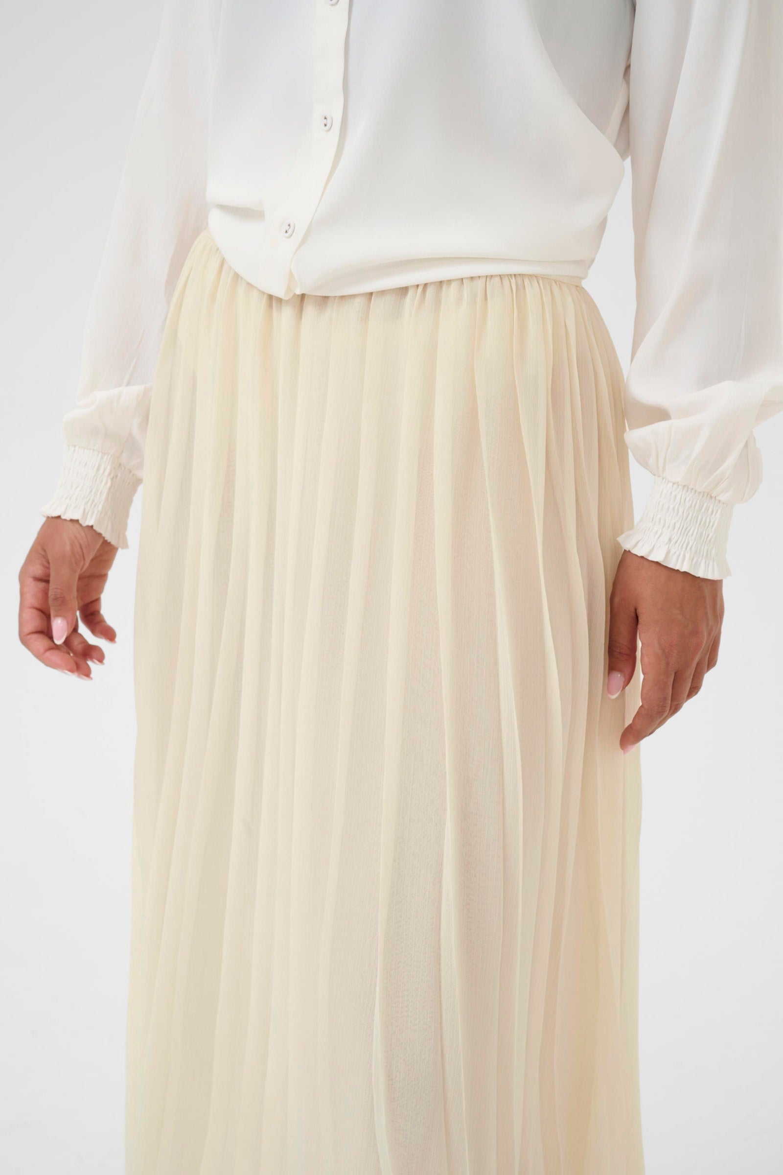CREAM Flake Skirt Whisper white