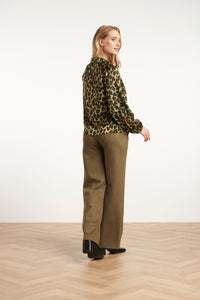 Smashed Lemon Animal print satin shirt