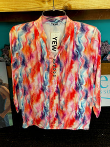 Yew Sunset top with buttons