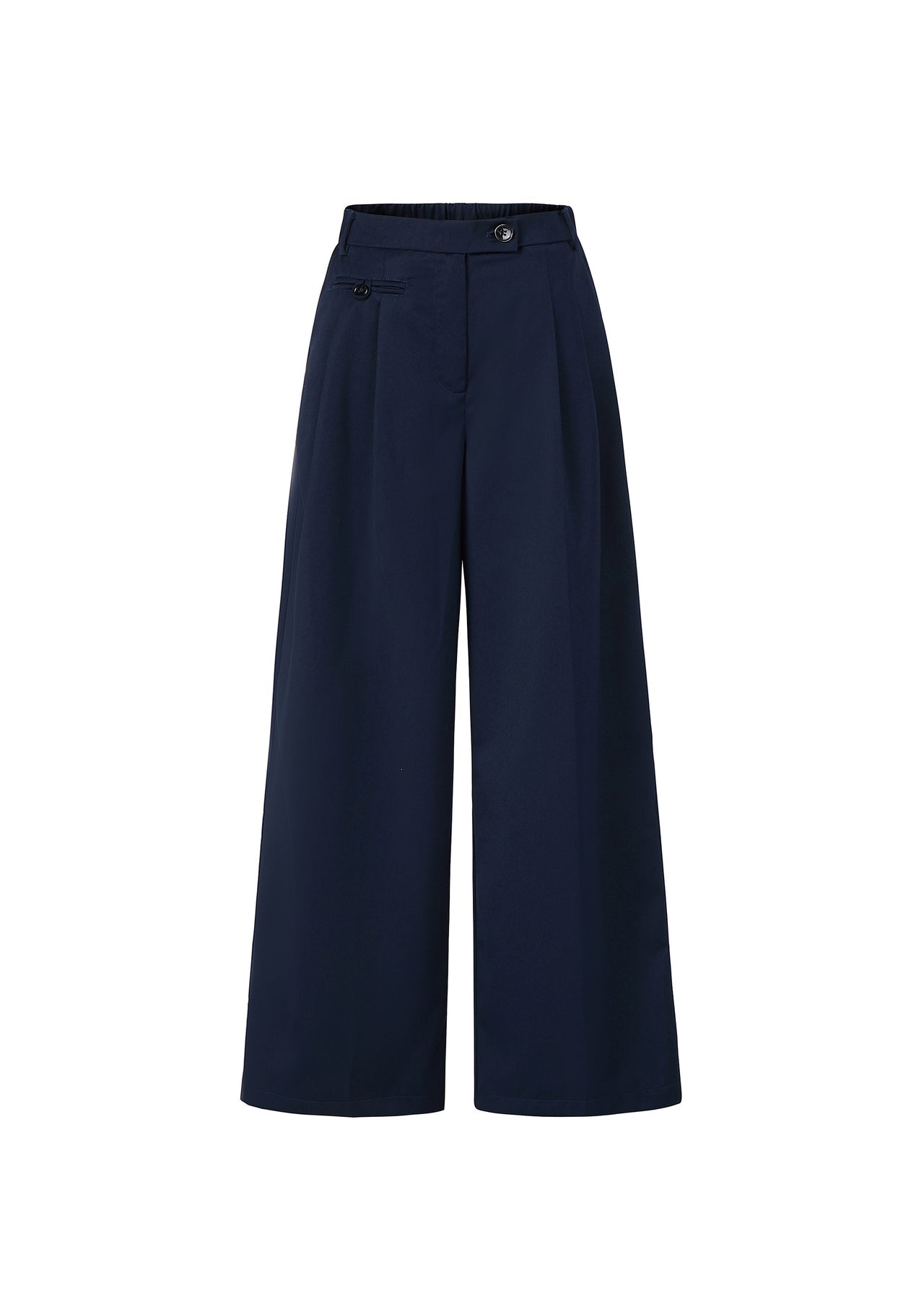 FRNCH Navy Wide Leg Trousers