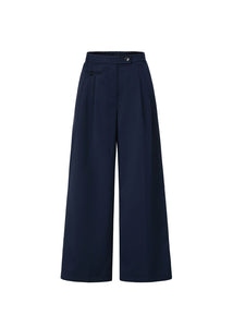 FRNCH Navy Wide Leg Trousers