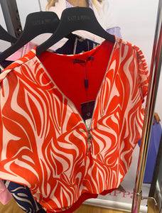 Kate & Pippa Eva Zip top Coral
