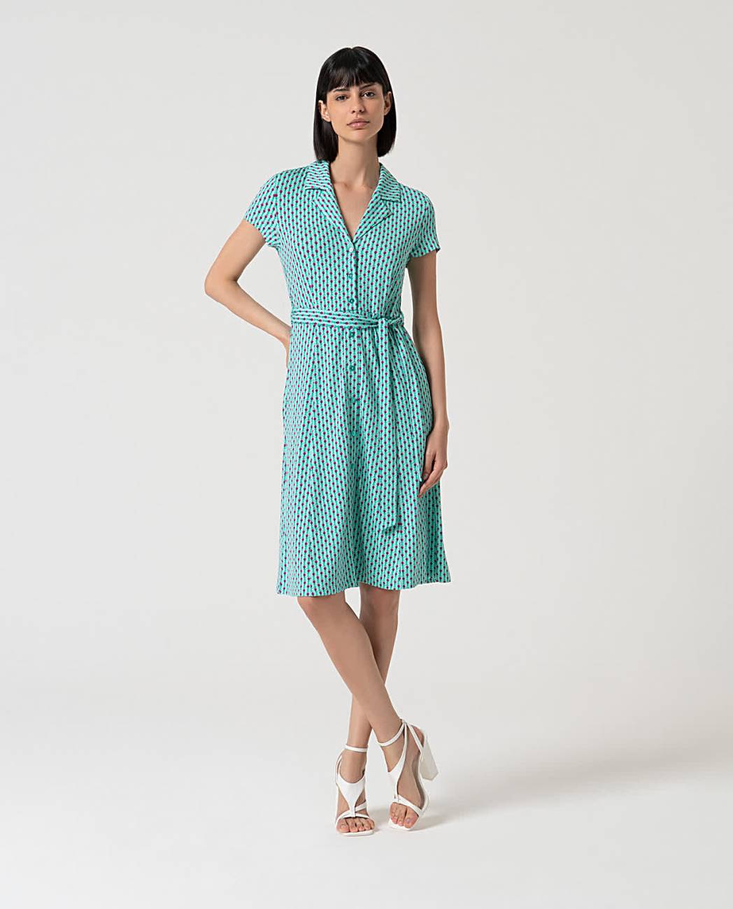 Surkana Shirt Dress Aqua