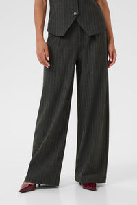 CREAM Grey Pin Stripe Trousers
