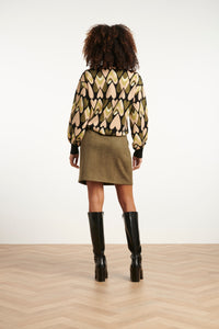 Smashed Lemon Khaki Skirt