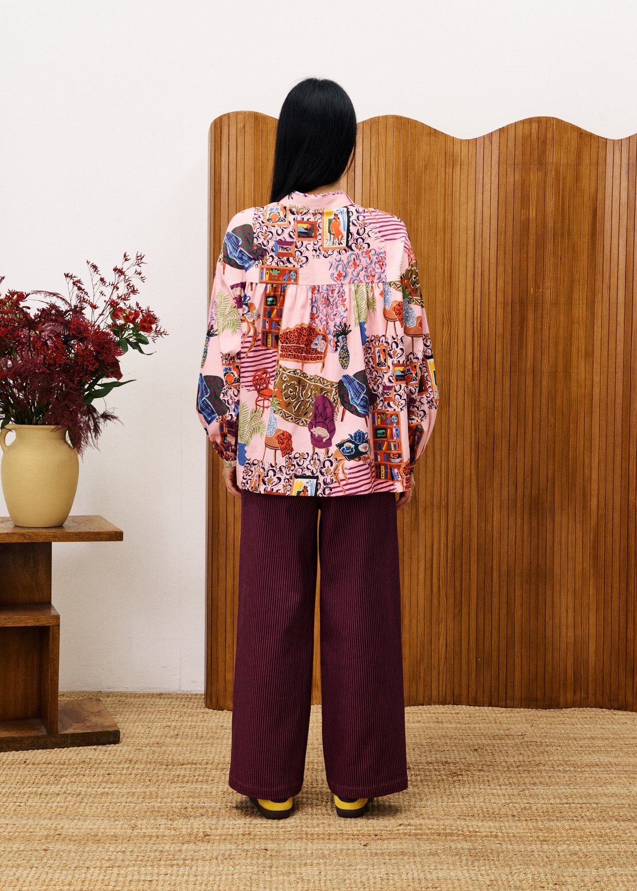 FRNCH Pink Vera Print Shirt