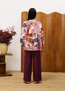FRNCH Pink Vera Print Shirt