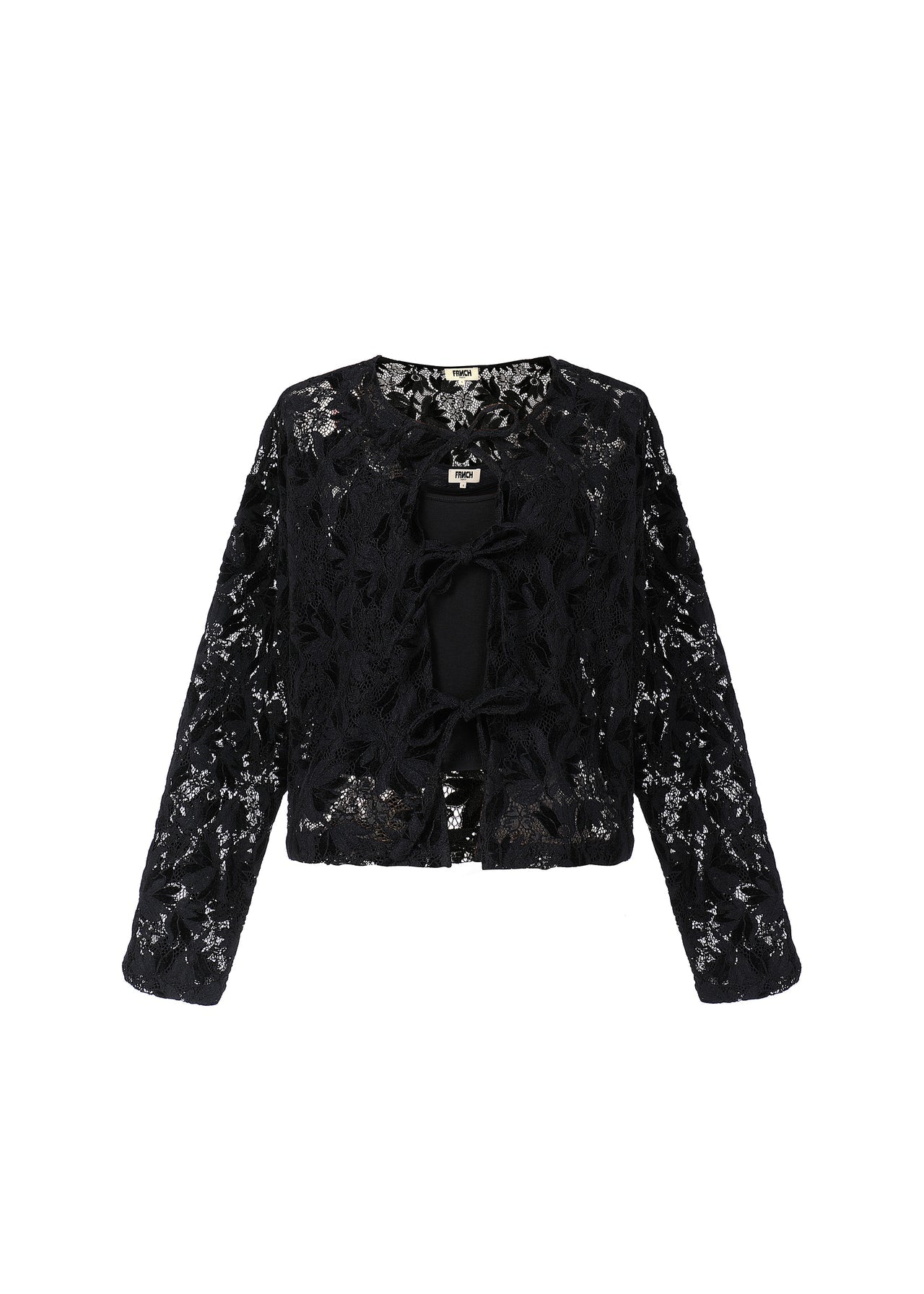 FRNCH Nikita black top/ cardi