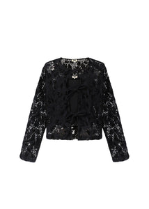 FRNCH Nikita black top/ cardi