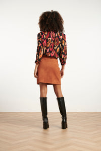 Smashed Lemon Black & Pink Animal top