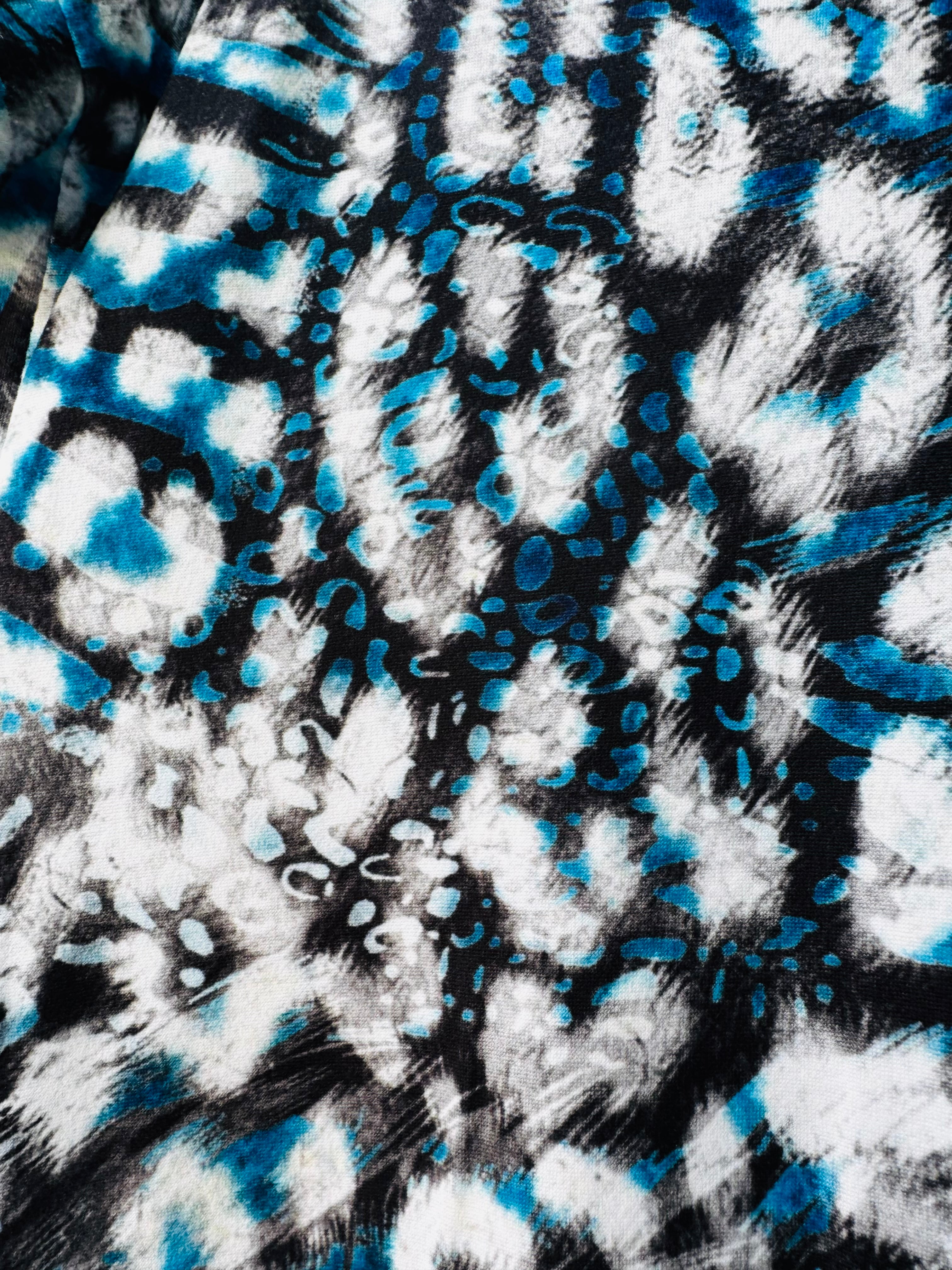 Yew Top in Teal Print