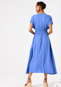 Garcia Blue linen look dress