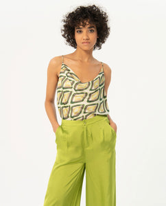 Surkana Tisa Draped Green Top