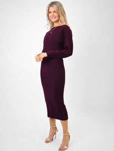 Kate & Pippa Amelia knit Dress Mulberry