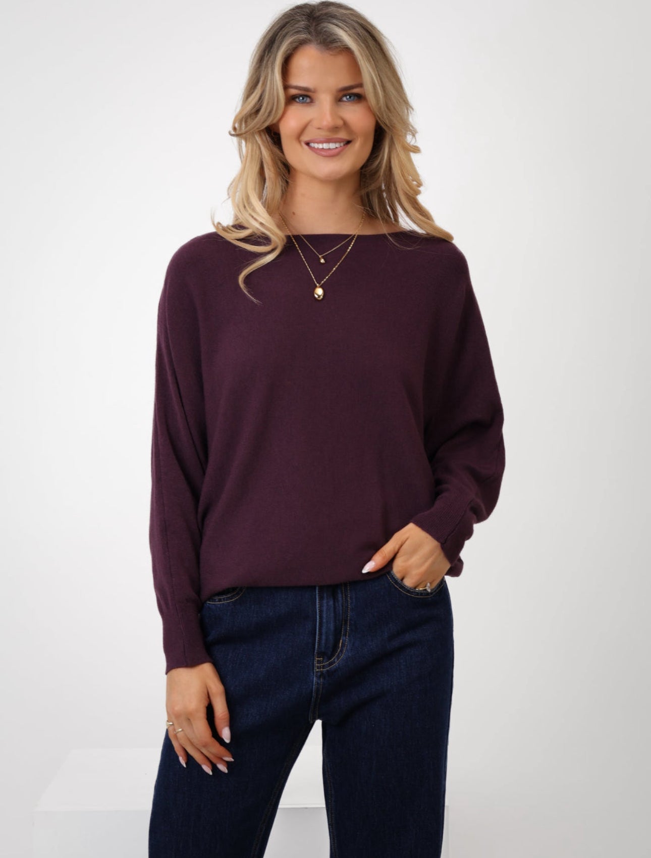 Kate & Pippa Elba knit Mulberry