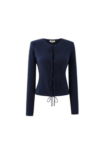 FRNCH Veronique Navy Cardi