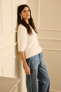 CREAM Lini Whisper White Jumper