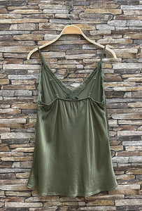 Choklate lace camisole khaki