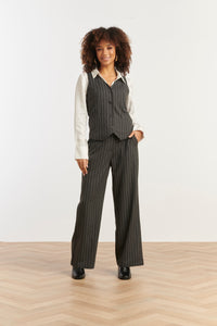 Smashed Lemon Grey Pinstripe Waistcoat