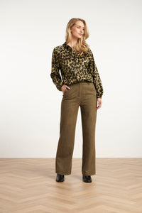 Smashed Lemon Animal print satin shirt