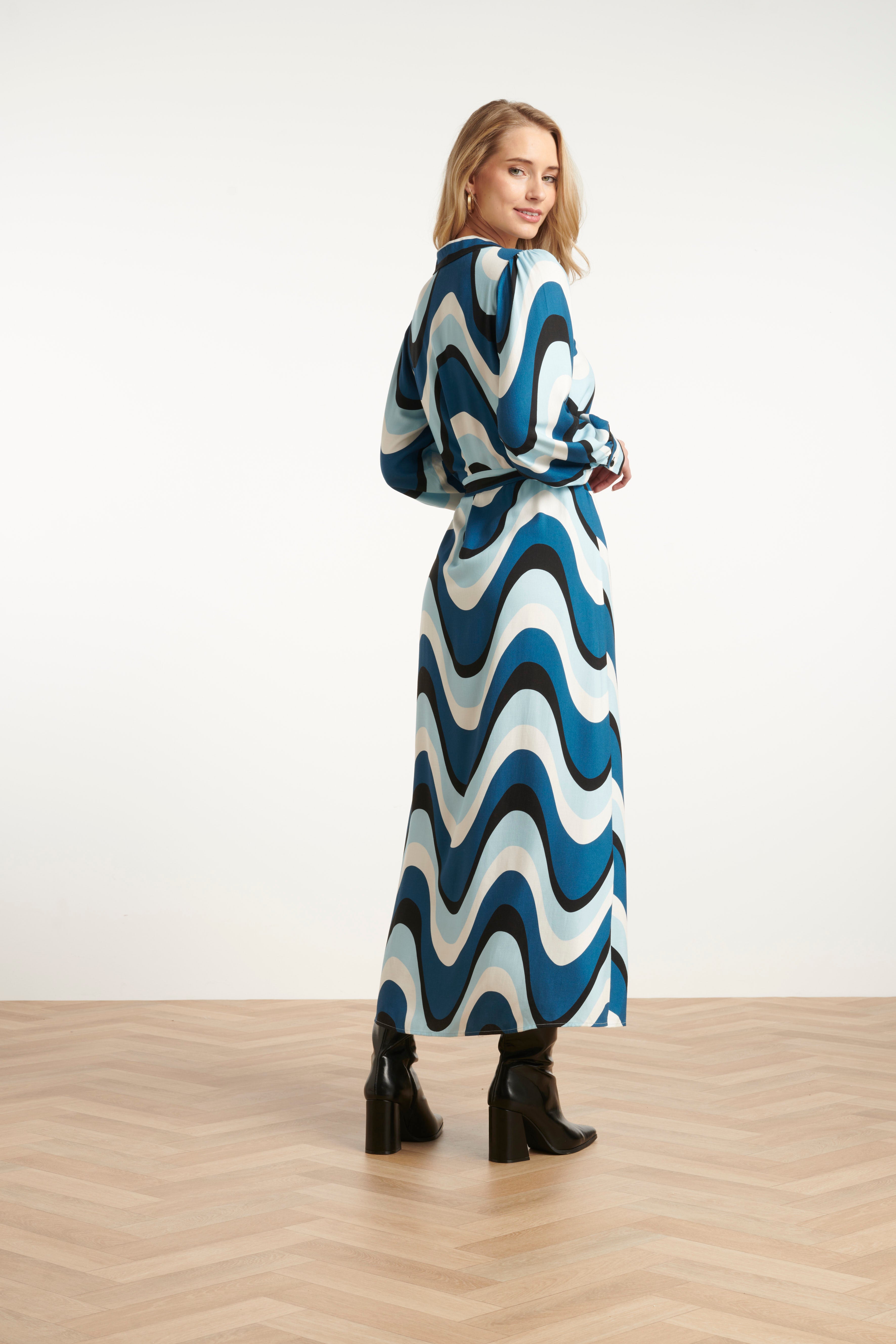 Smashed Lemon Blue Wave dress