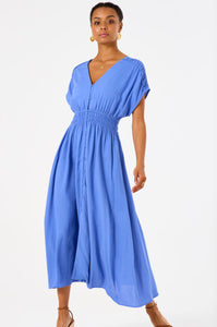 Garcia Blue linen look dress
