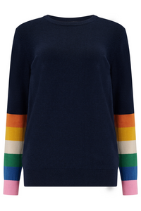 Sugarhill Navy Rita Stripe jumper