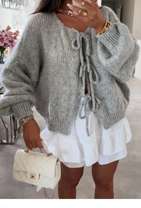 Jolie Pale Grey oversized Cardi