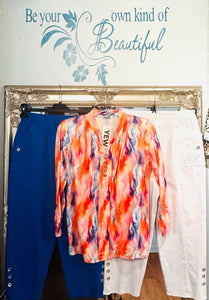 Yew Sunset top with buttons