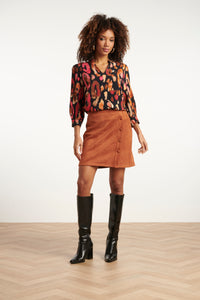 Smashed Lemon Black & Pink Animal top