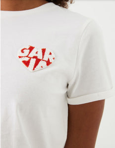 Garcia white t-shirt with heart