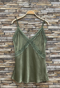 Choklate lace camisole khaki