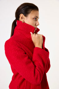 Garcia Red Boucle Coat