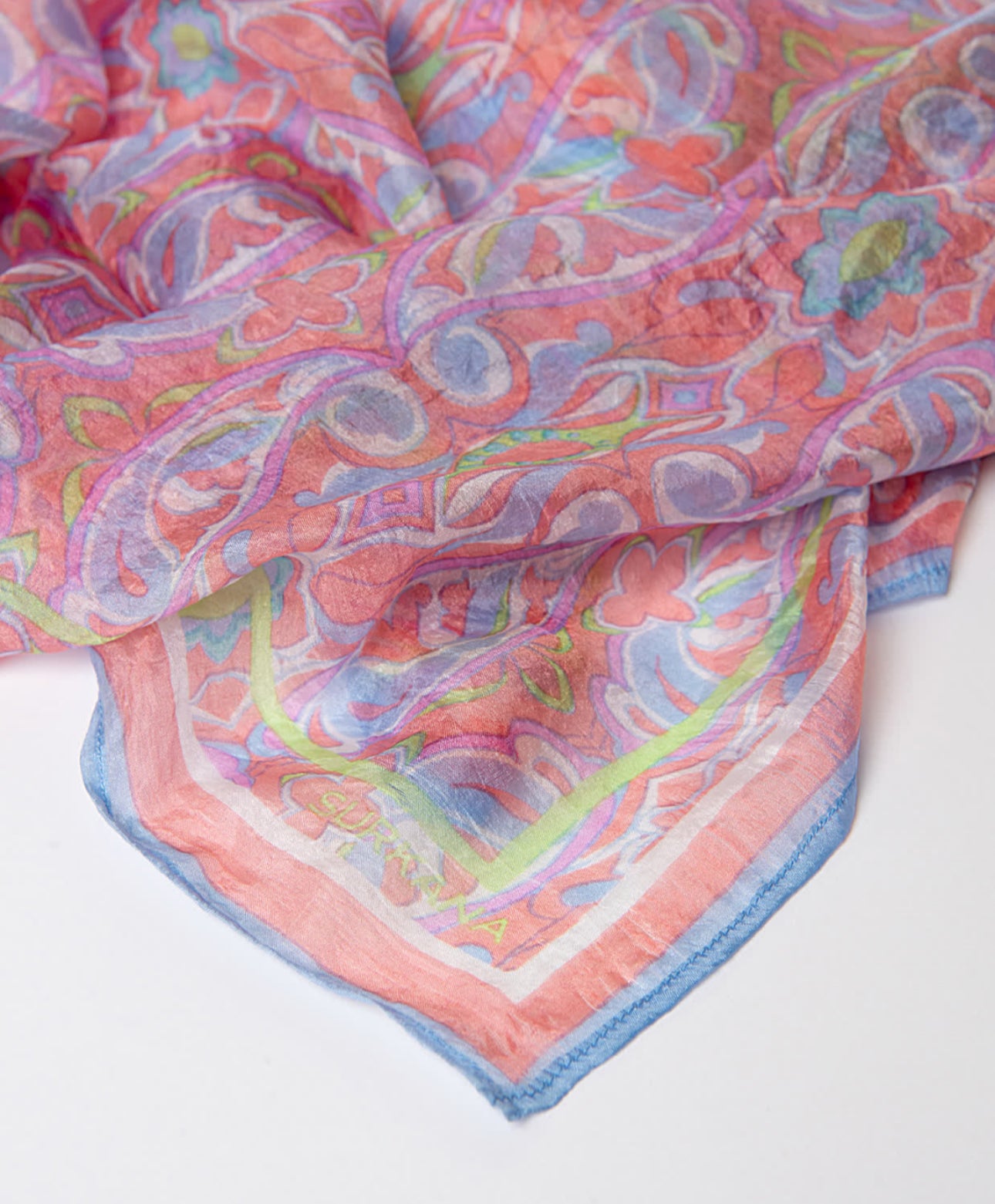 Surkana Scarf in coral/blue