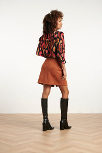 Smashed Lemon Black & Pink Animal top