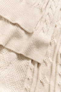 CREAM Dela knit scarf